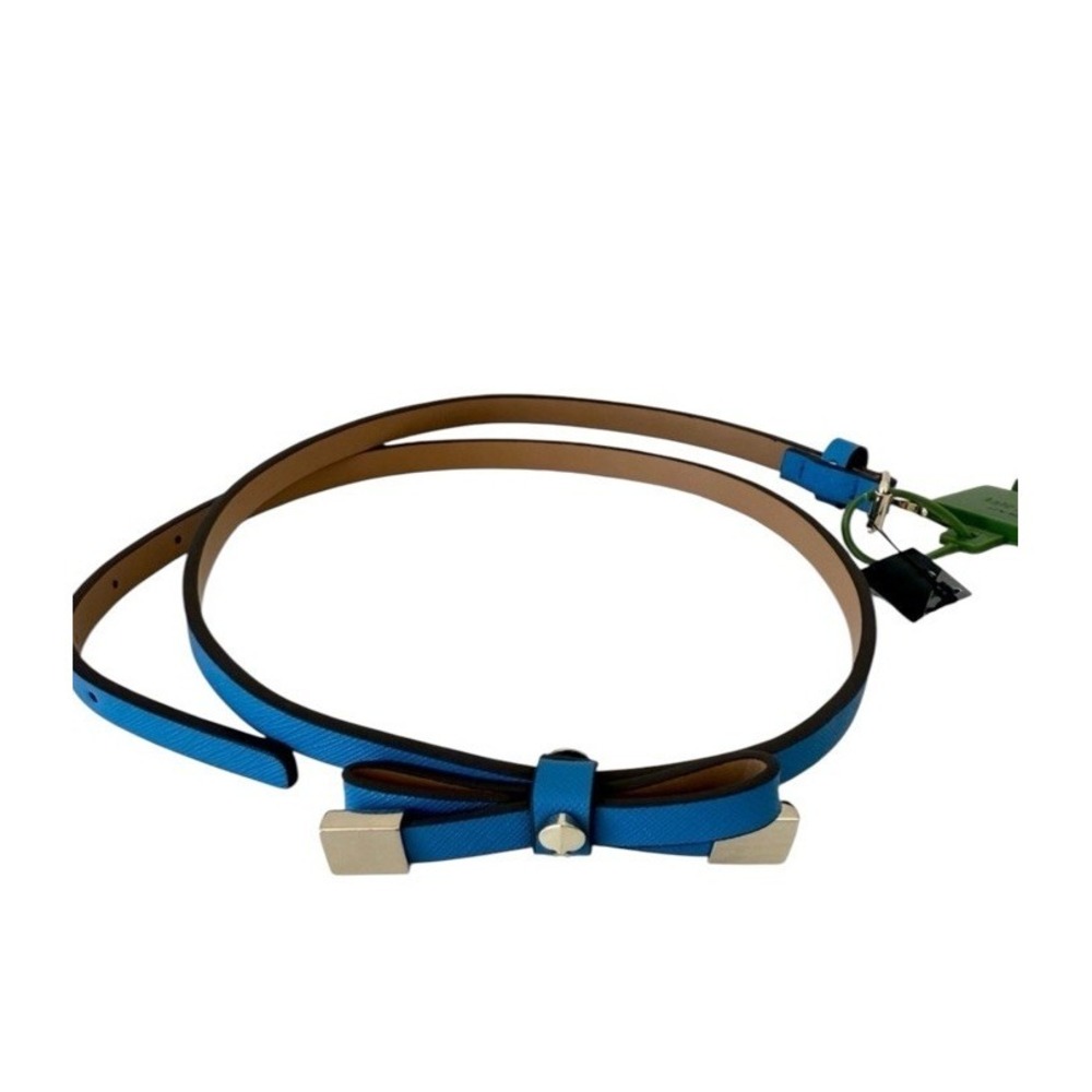 kate spade Blue Bow Skinny Leather Belt